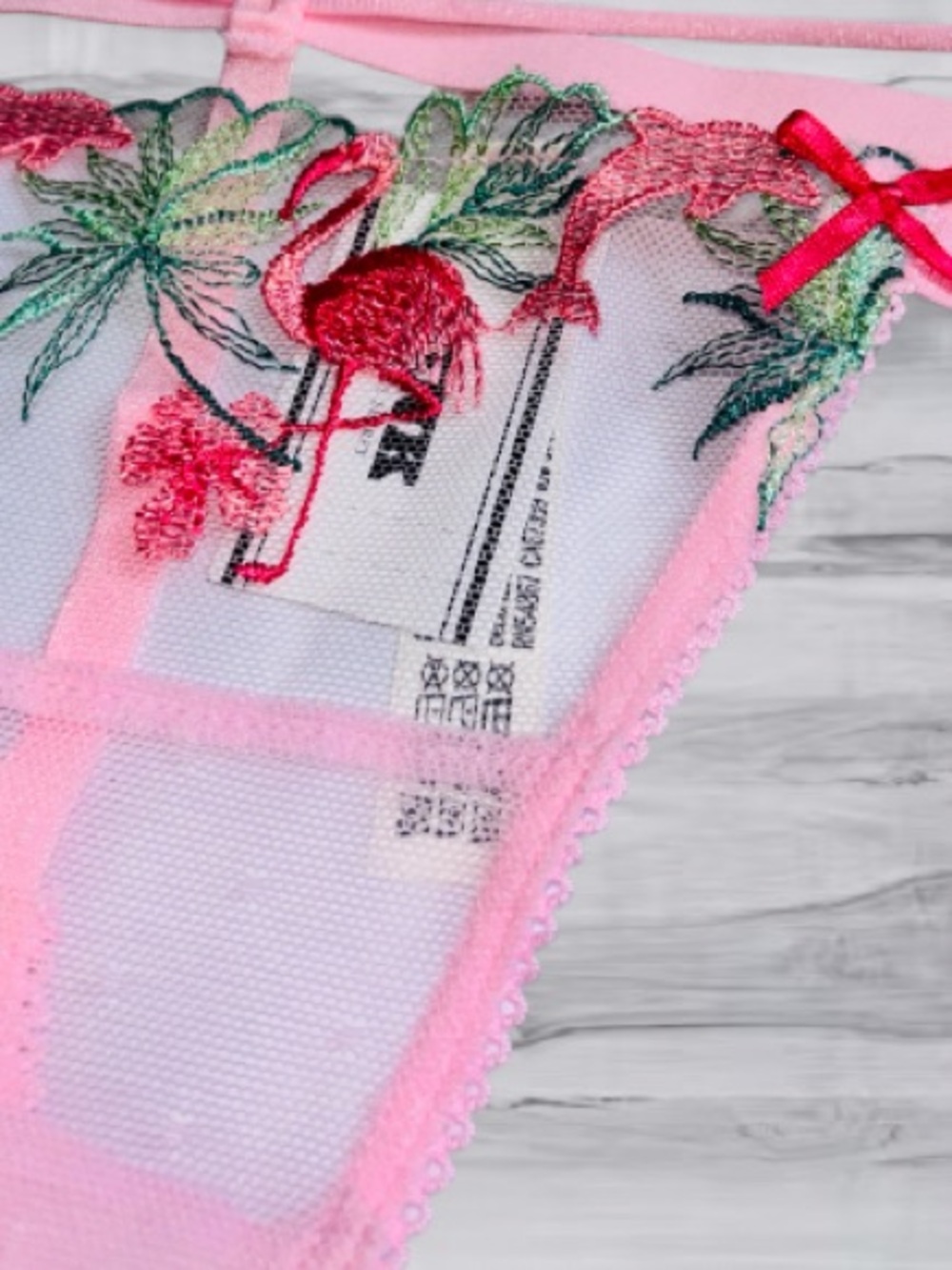 🆕🦩Flamingo A Go Go Strapy Thong PINK Victoria Secret NWT - Picture 5 of 13